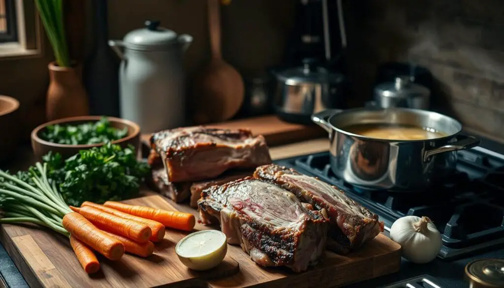 short rib soup preparation